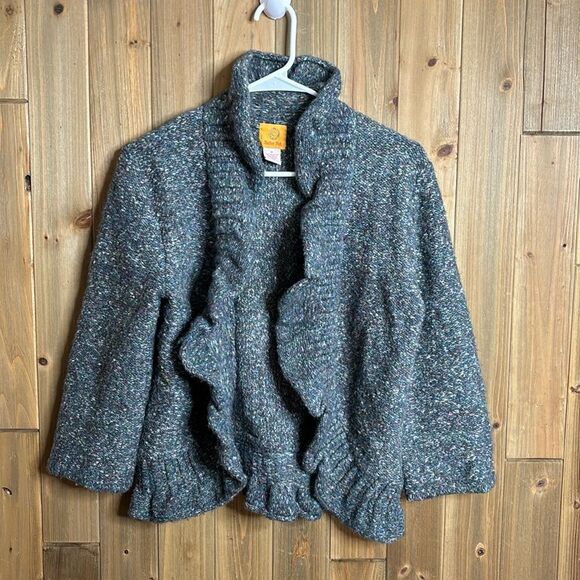 Ruby Rd Womens Open Front Ruffled Cardigan Sz Medium - Picture 1 of 14
